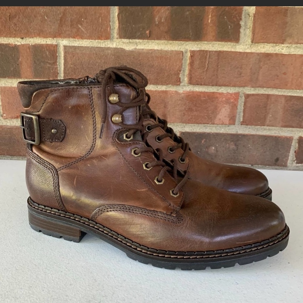 Alfani SYD Brown True Leather Lace-up Ankle  Boots Men's US size 8 M
